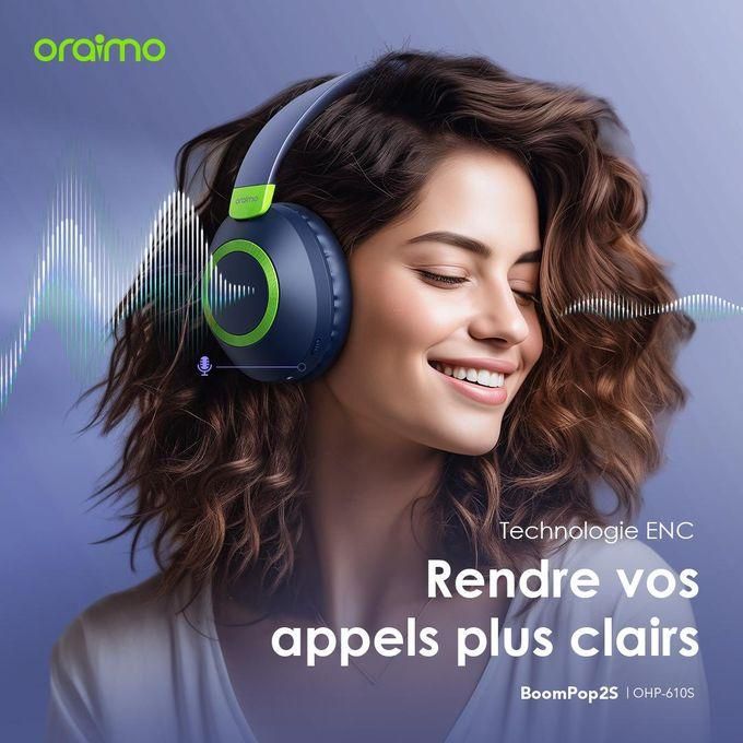 Casque Bluetooth BoomPop2S supra-auriculaires sans fil ENC Bluetooth 5.3 Grande Autonomie thumbnail 7