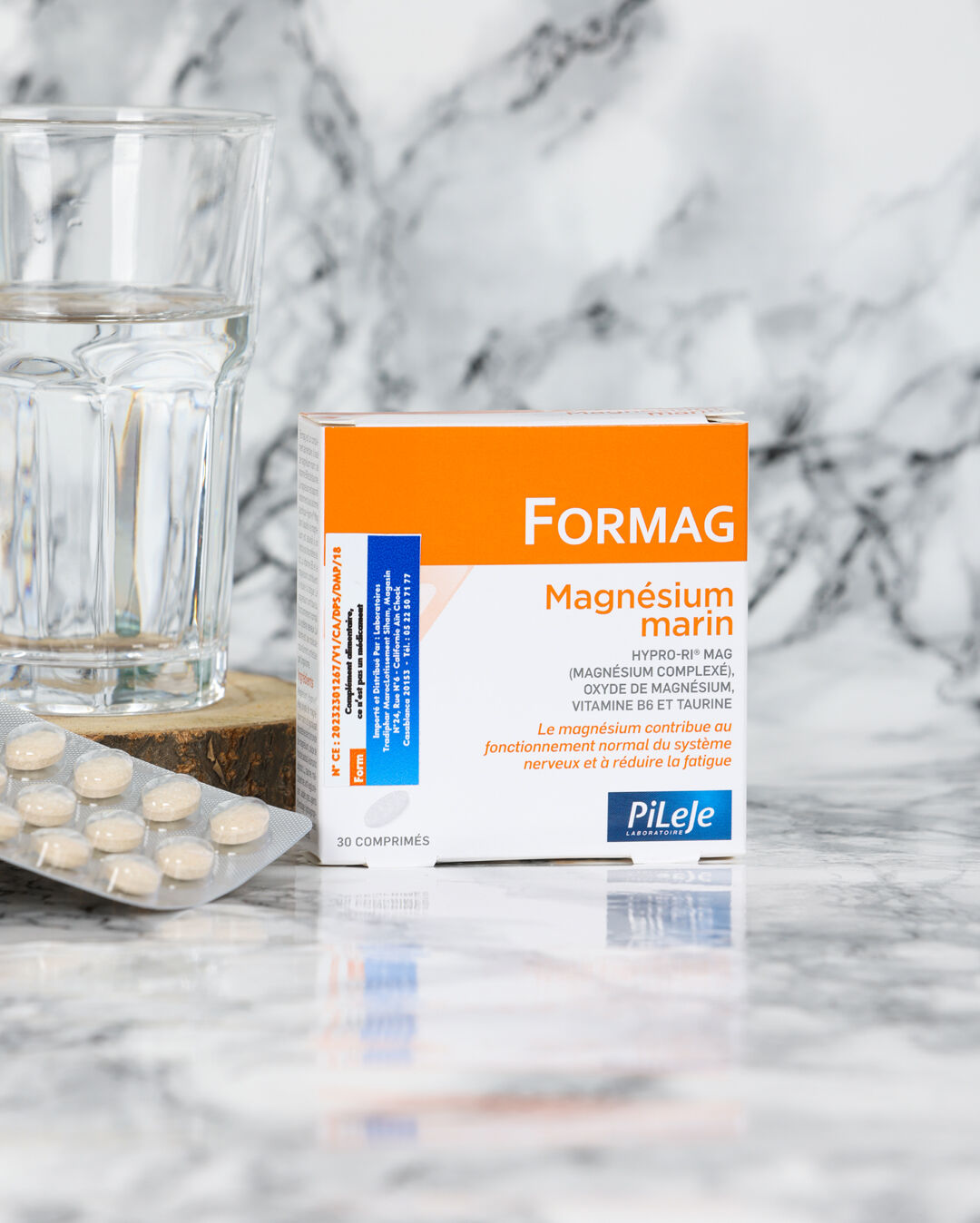 Formag Magnésium marin 30 comprimés renforce l'apport en magnésium, un minéral essentiel pour l'organisme.