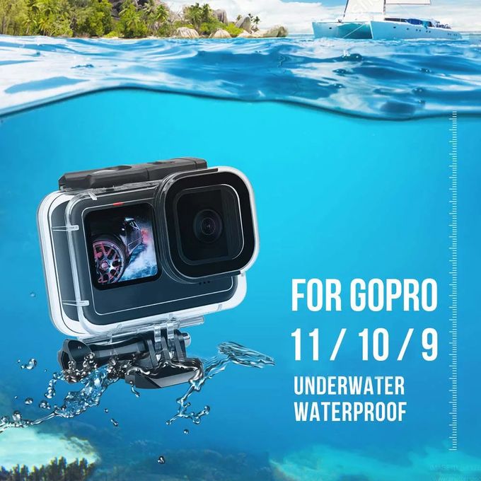 Coque étanche pour Gopro Hero 10 11 12, Support de 60m de profondeur de plongée thumbnail 3