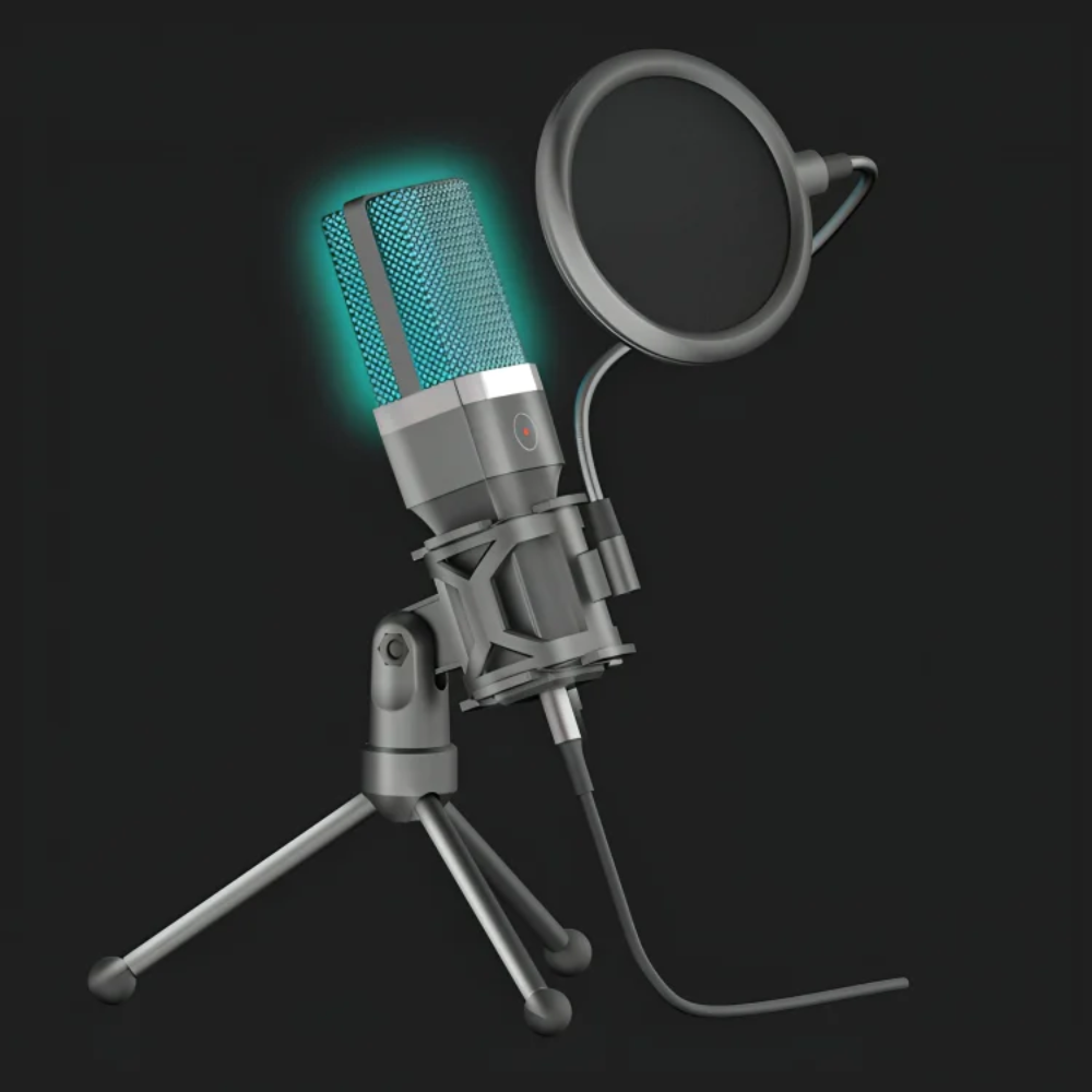 Microphone Gaming RGB  X1R avec Trepied, Filtre Anti-Pop, Cable USB-C et Adaptateur Type-C – Edition Complete thumbnail 3