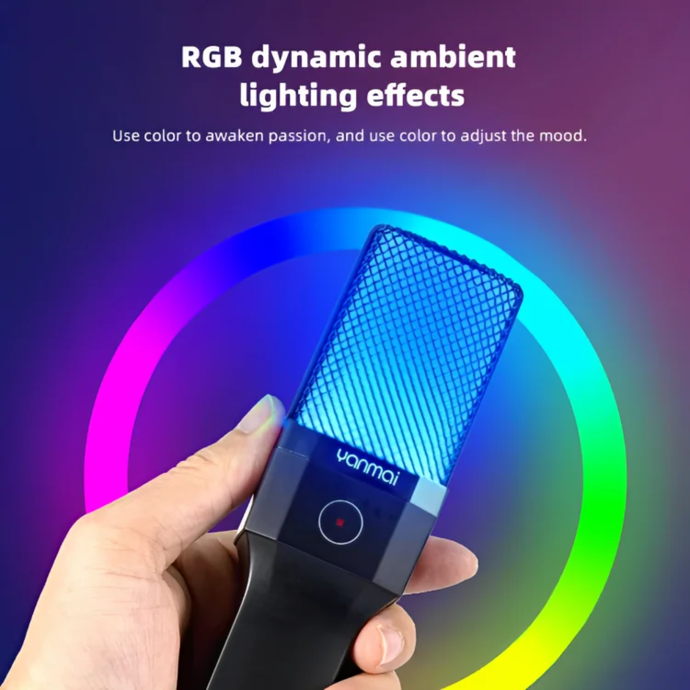 Microphone Gaming RGB  X1R avec Trepied, Filtre Anti-Pop, Cable USB-C et Adaptateur Type-C – Edition Complete thumbnail 5