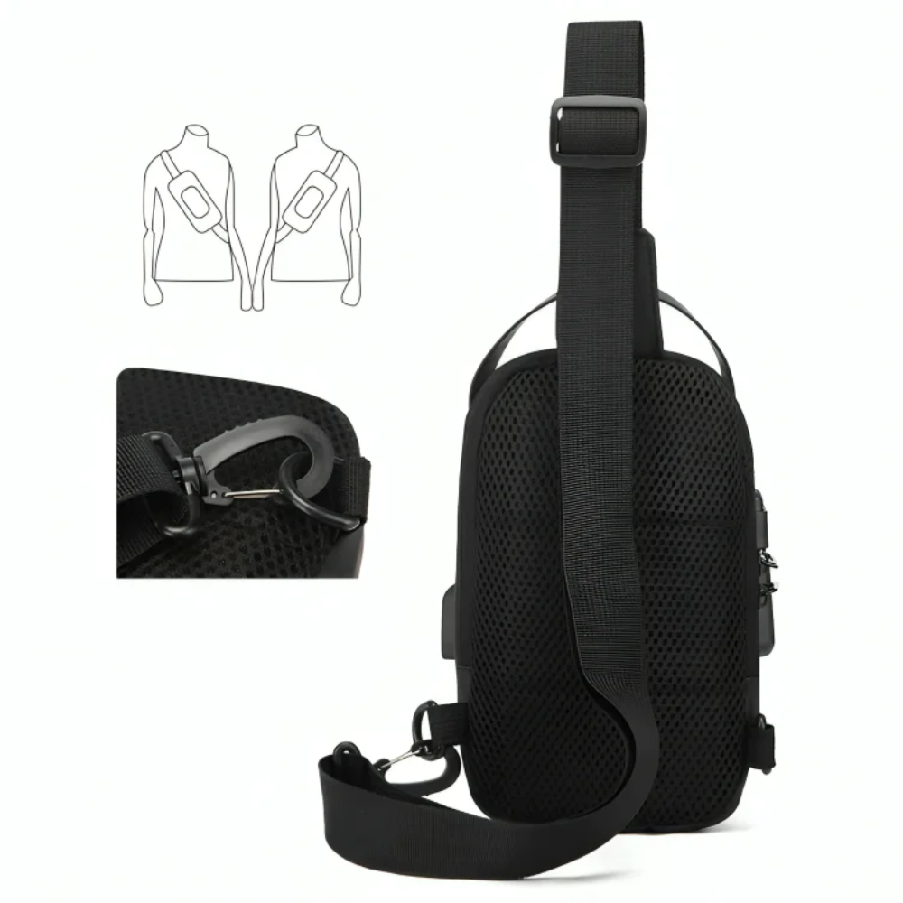 Sac Bandoulière Antivol Usb Charge & Sécurité – Design Fashion Compact thumbnail 6