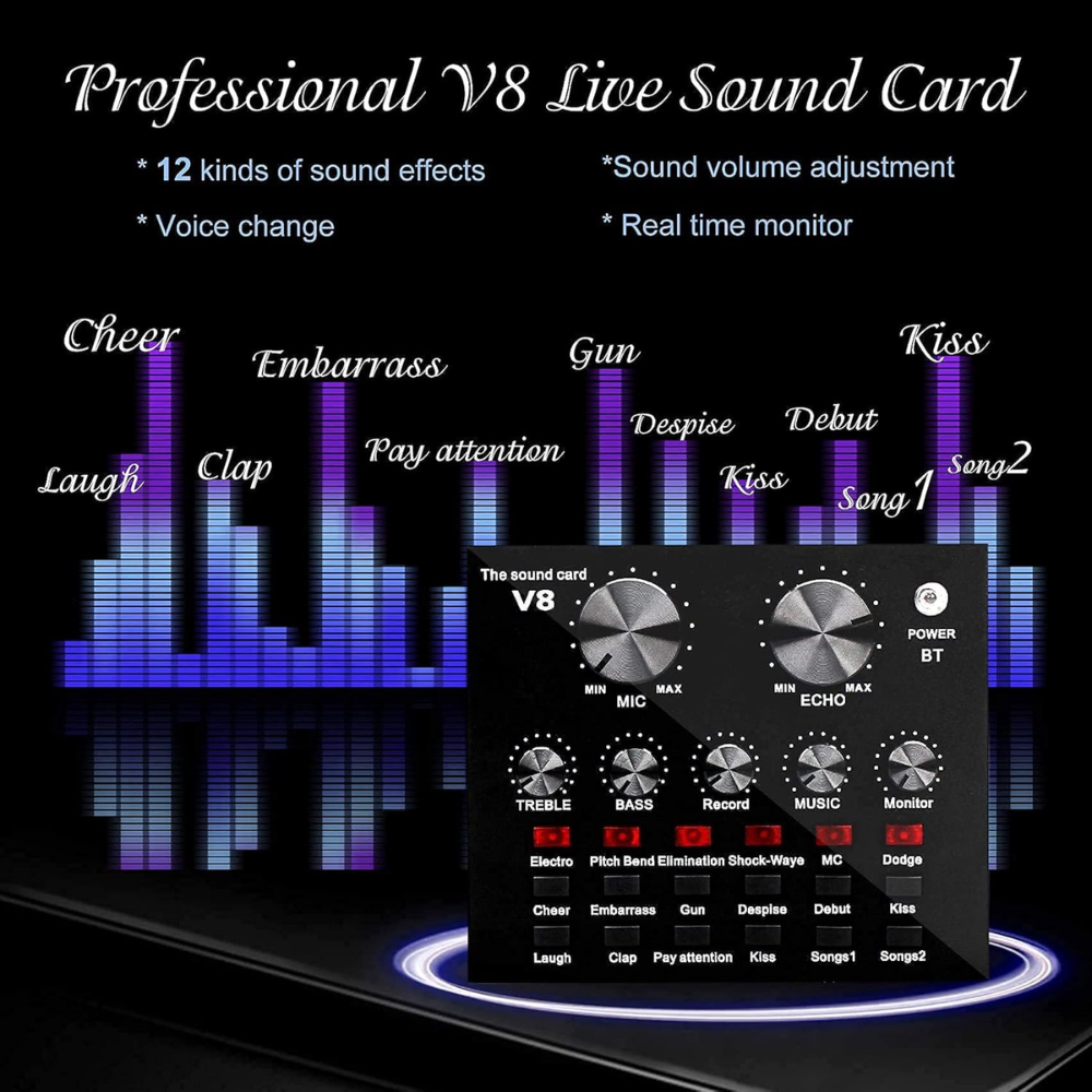 Pack Micro Pro – Qualité Studio À La Maison Un Son Clair Et Puissant + Adaptateur Audio Jack