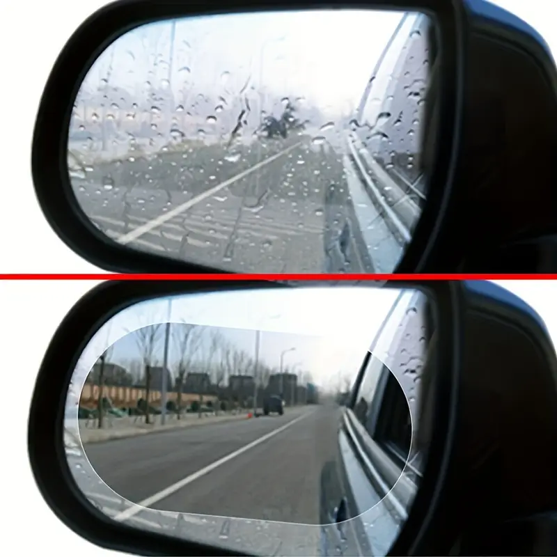 Lot de 2 Films Anti-Pluie pour Rétroviseurs de Voiture – Conduite Sûre par Temps de Pluie & Brouillard thumbnail 8