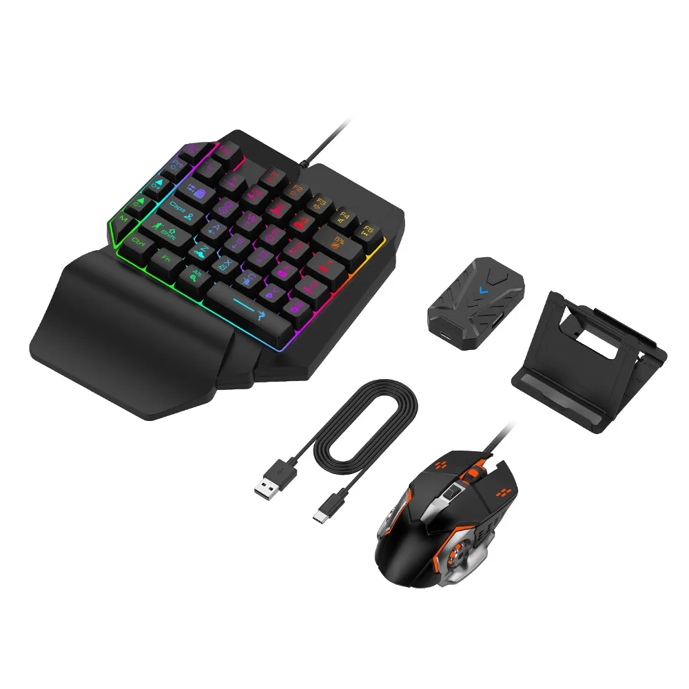 Ensemble Clavier & Souris Gaming Mobile Avec Convertisseur – Compatible Android, Ios & Ipad