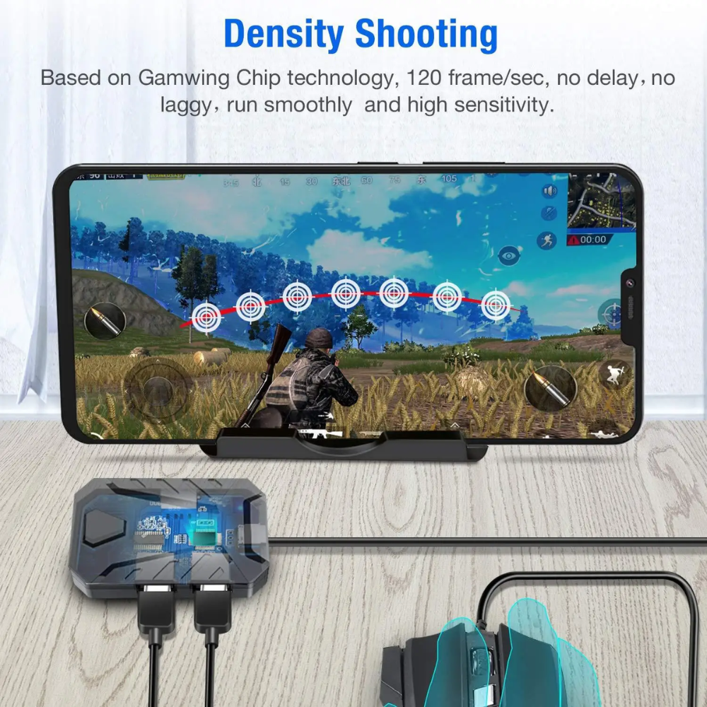 Ensemble Clavier & Souris Gaming Mobile avec Convertisseur – Compatible Android, iOS & iPad thumbnail 5
