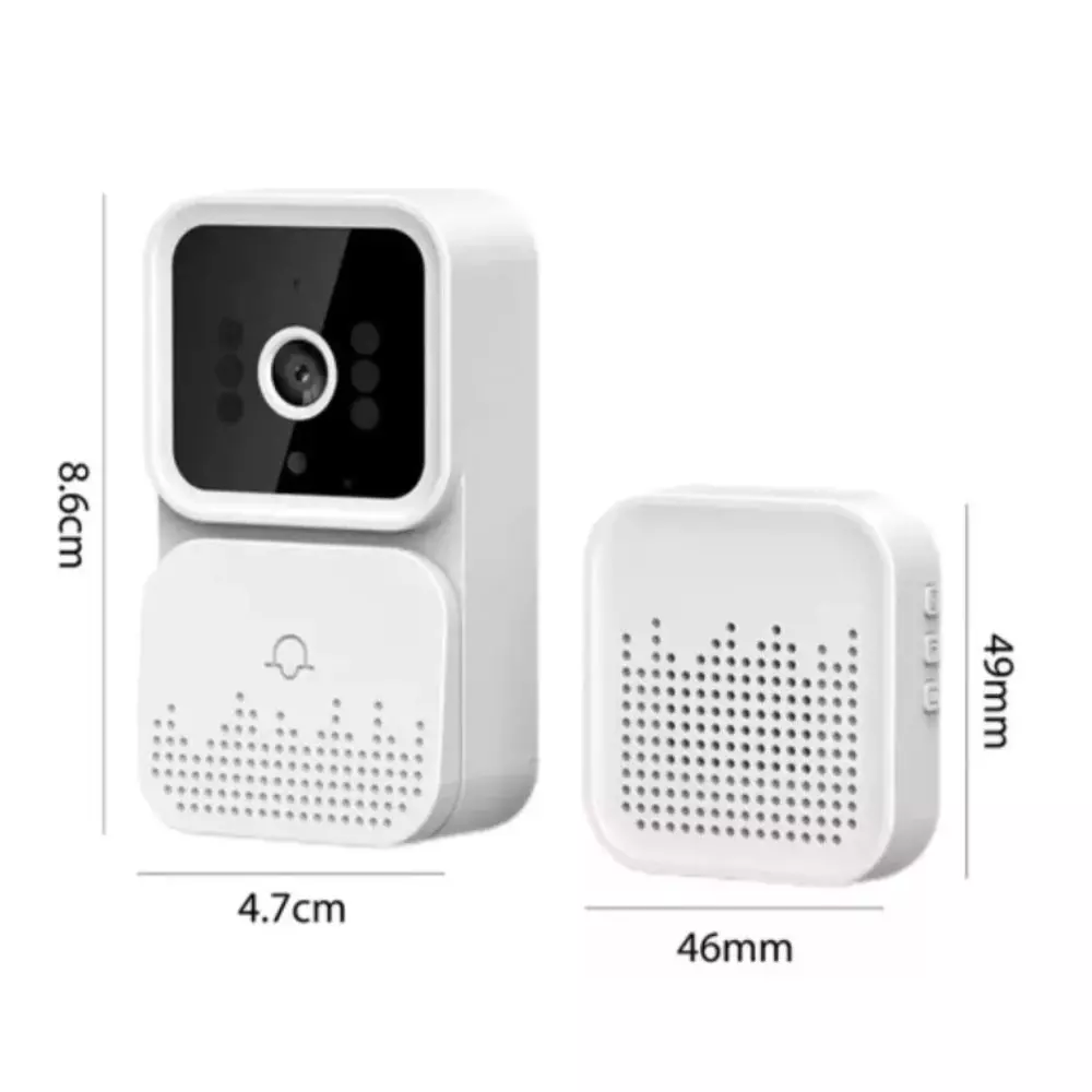 Mini Sonnette Sans Fil Avec Camera Wi-Fi+ Cable 3-in-1 Lightning / Micro / Type-C thumbnail 2