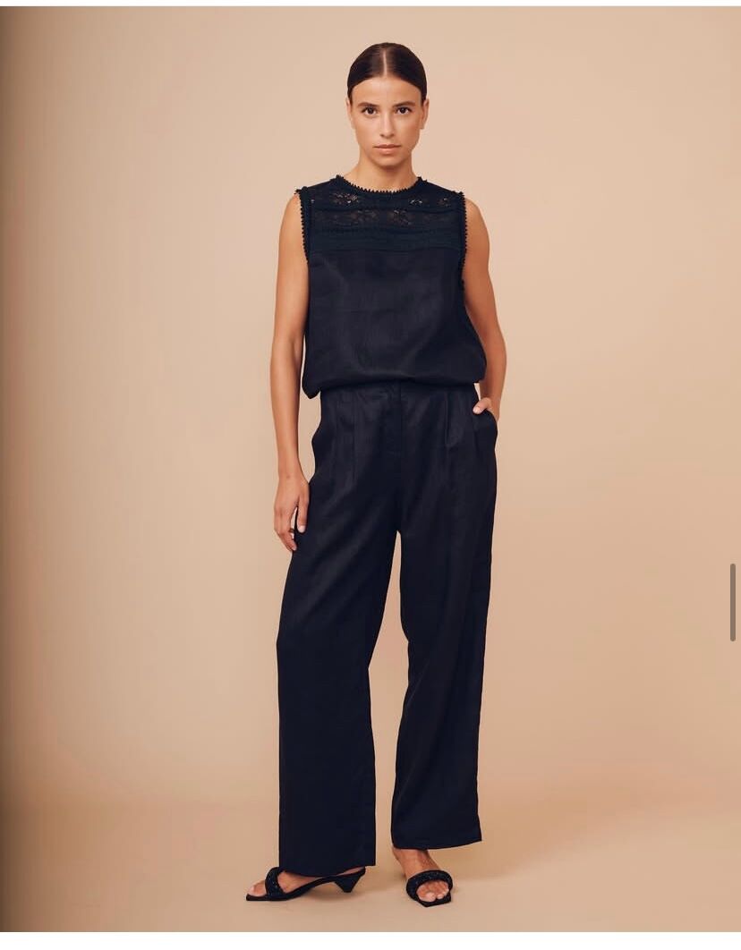 TOP EN LIN BLEU MARINE thumbnail 1