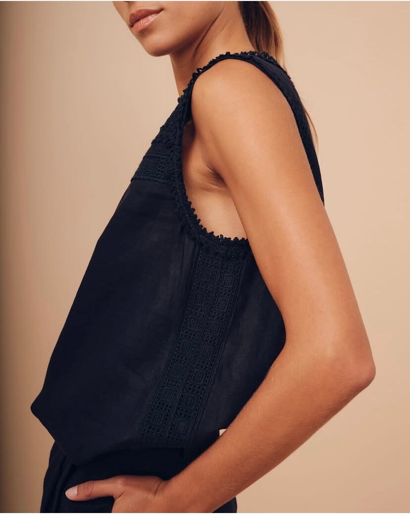 TOP EN LIN BLEU MARINE thumbnail 3