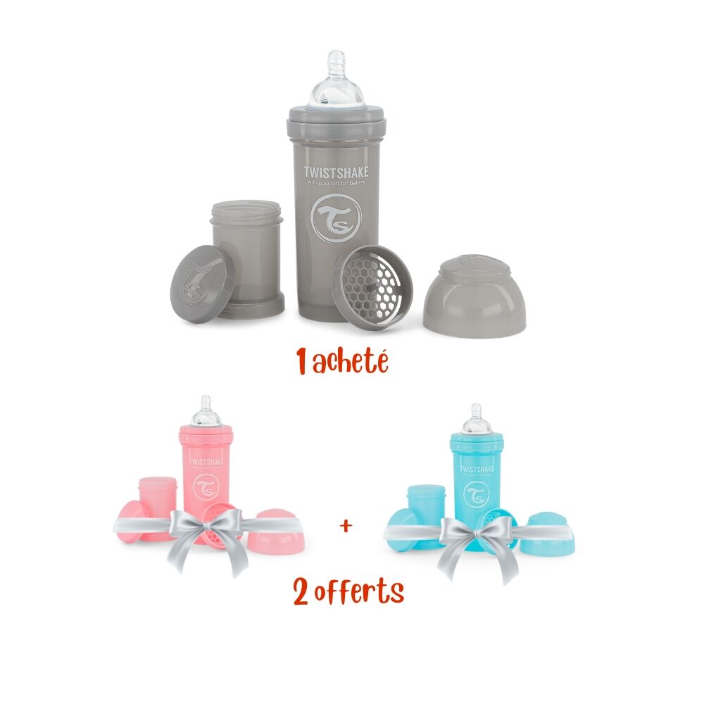 1 Biberon Anti-colique ACHETÉ + 2 Biberons GRATUITS