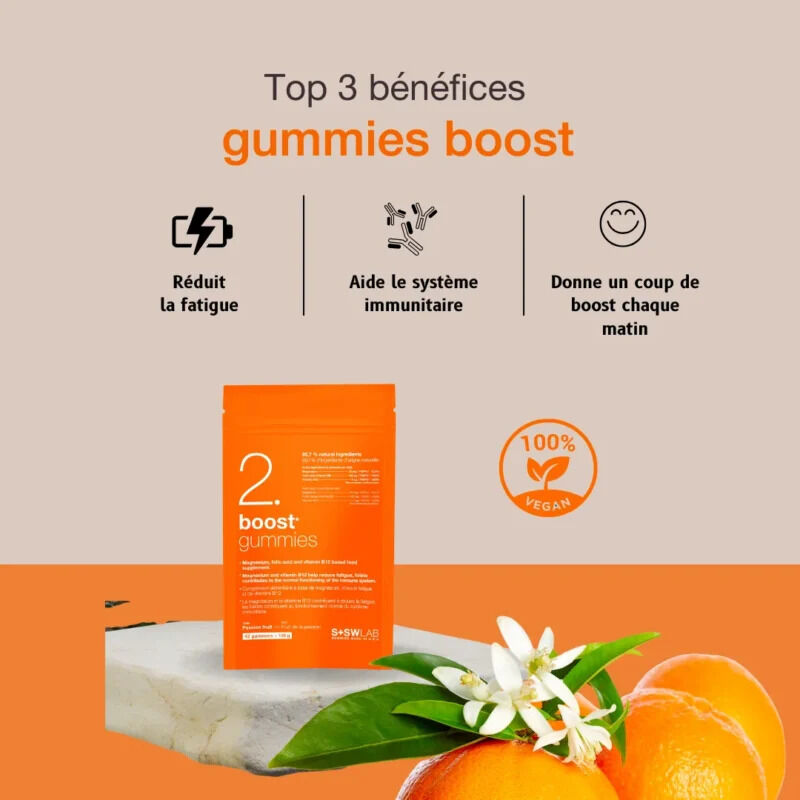 SSWLAB 2 BOOST GUMMIES 126G 42 GUMMIES GOUT FRUIT DE LA PASSION