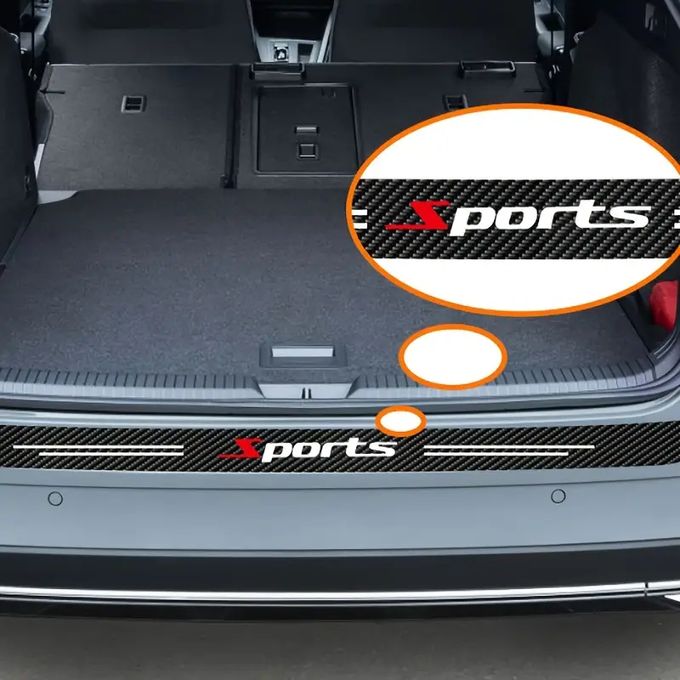 Lot de 5 Autocollants Universels en Faux Cuir Anti-Rayures – Style Fibre de Carbone thumbnail 4