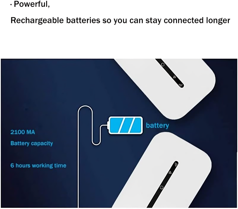 Hotspot Wifi Mobile 5G LTE – Batterie 3000mAh, Jusqu’à 12h D’utilisation thumbnail 4
