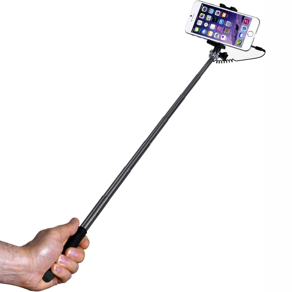 Mini Selfie Stick Pour Smartphones Jusqu'à 14 cm - Noir thumbnail 3
