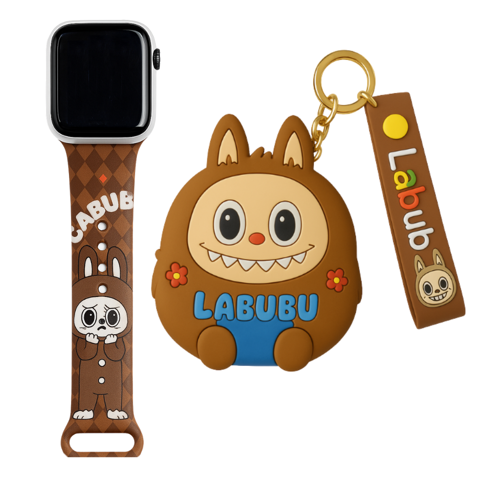 Pack Accessoires Labubu – Montre, Écouteurs Sans Fil & Porte-clés thumbnail 3