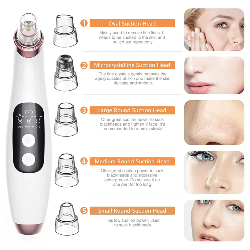 Aspirateur De Pores Pour Points Noirs – Avec Caméra Et 3 Embouts thumbnail 6