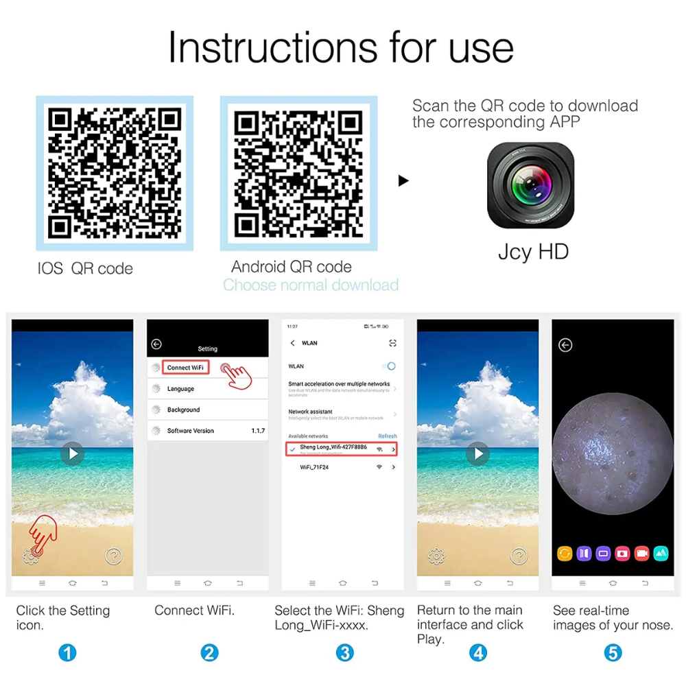 Aspirateur De Pores Pour Points Noirs – Avec Caméra Et 3 Embouts thumbnail 8
