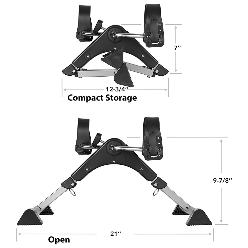 Vélo d'exercice pliable sous le bureau, appareil d'exercice portable pour les bras et les jambes thumbnail 3