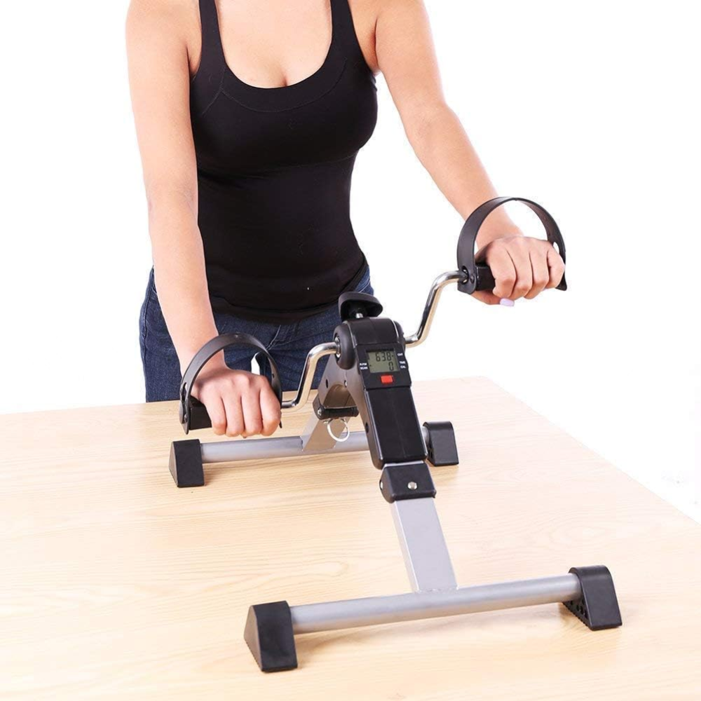 Vélo d'exercice pliable sous le bureau, appareil d'exercice portable pour les bras et les jambes thumbnail 4