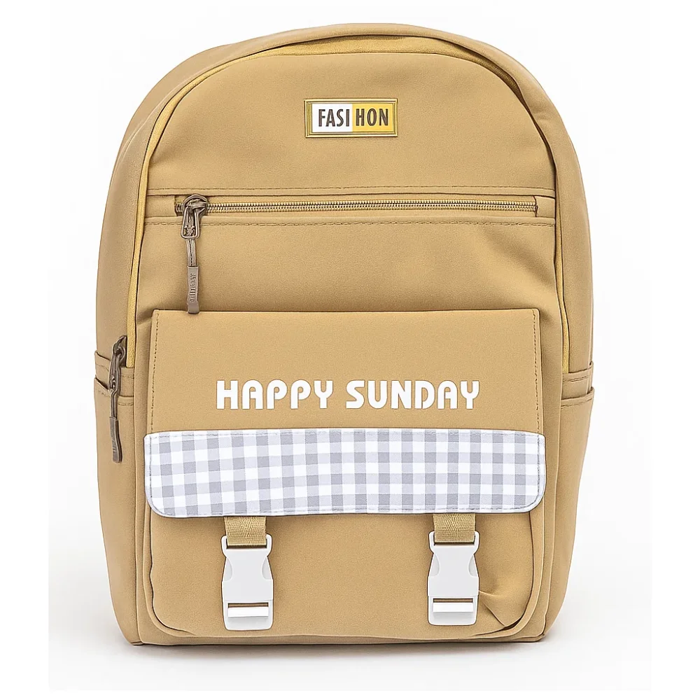 Set Scolaire Complet « Happy Sunday » – Sac A Dos, Tote Bag Et Pochettes thumbnail 3