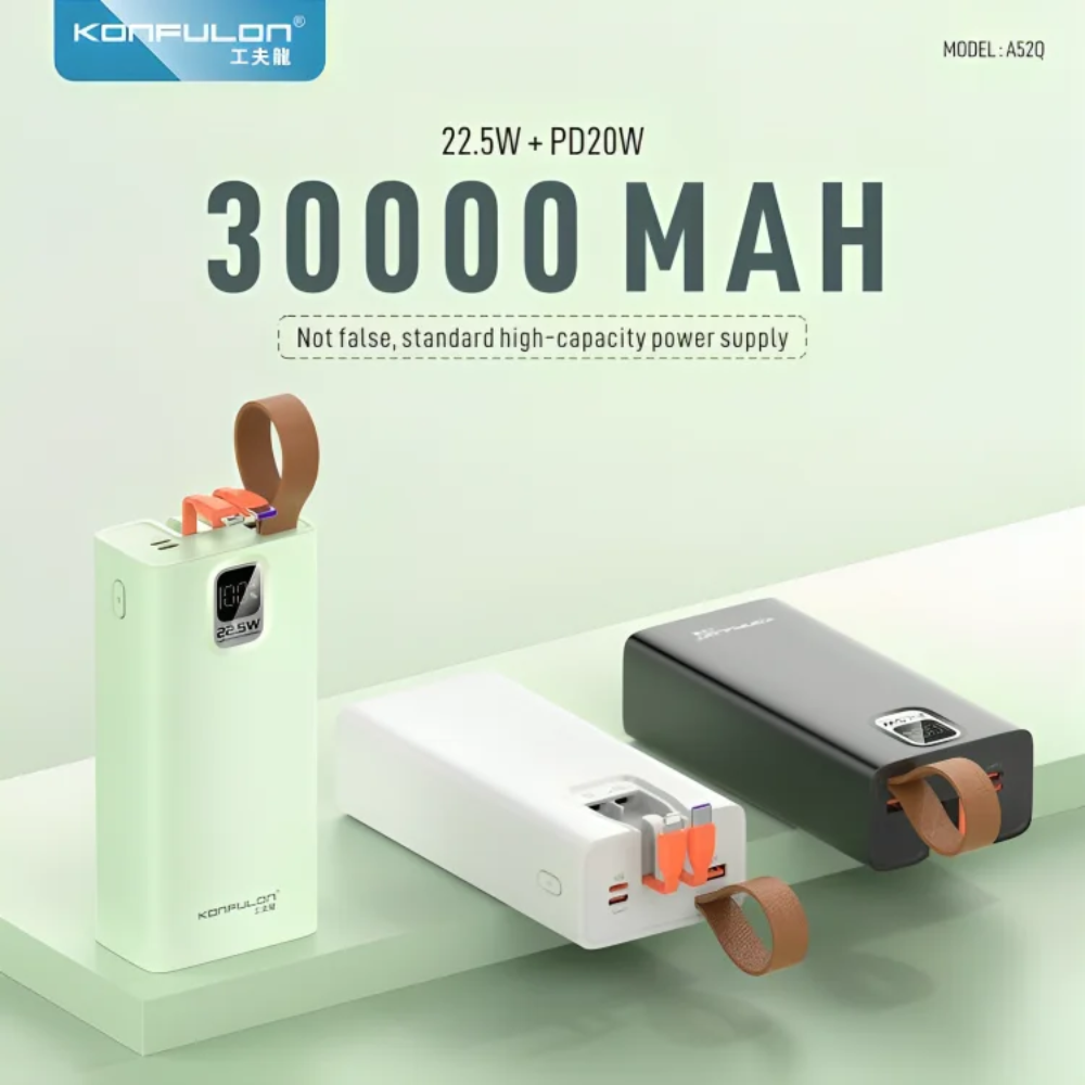 Power Bank A52Q – 30000mAh | 22.5W Super Fast Charging + PD20W thumbnail 6