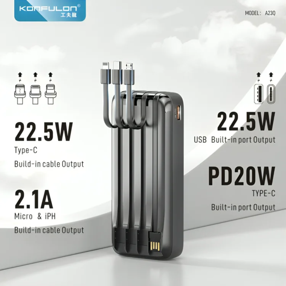 Power Bank A23q 20000mah - Couleur Aléatoire thumbnail 4