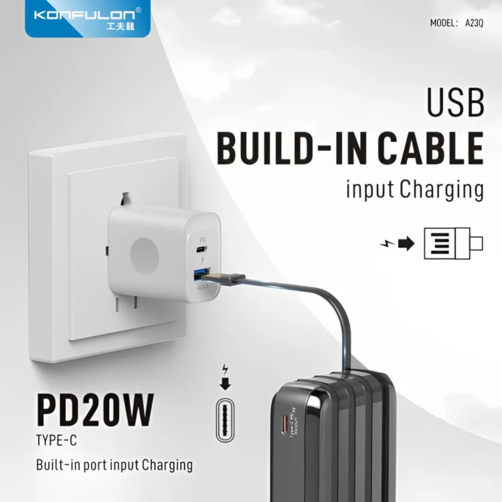 Power Bank A23q 20000mah - Couleur Aléatoire thumbnail 5