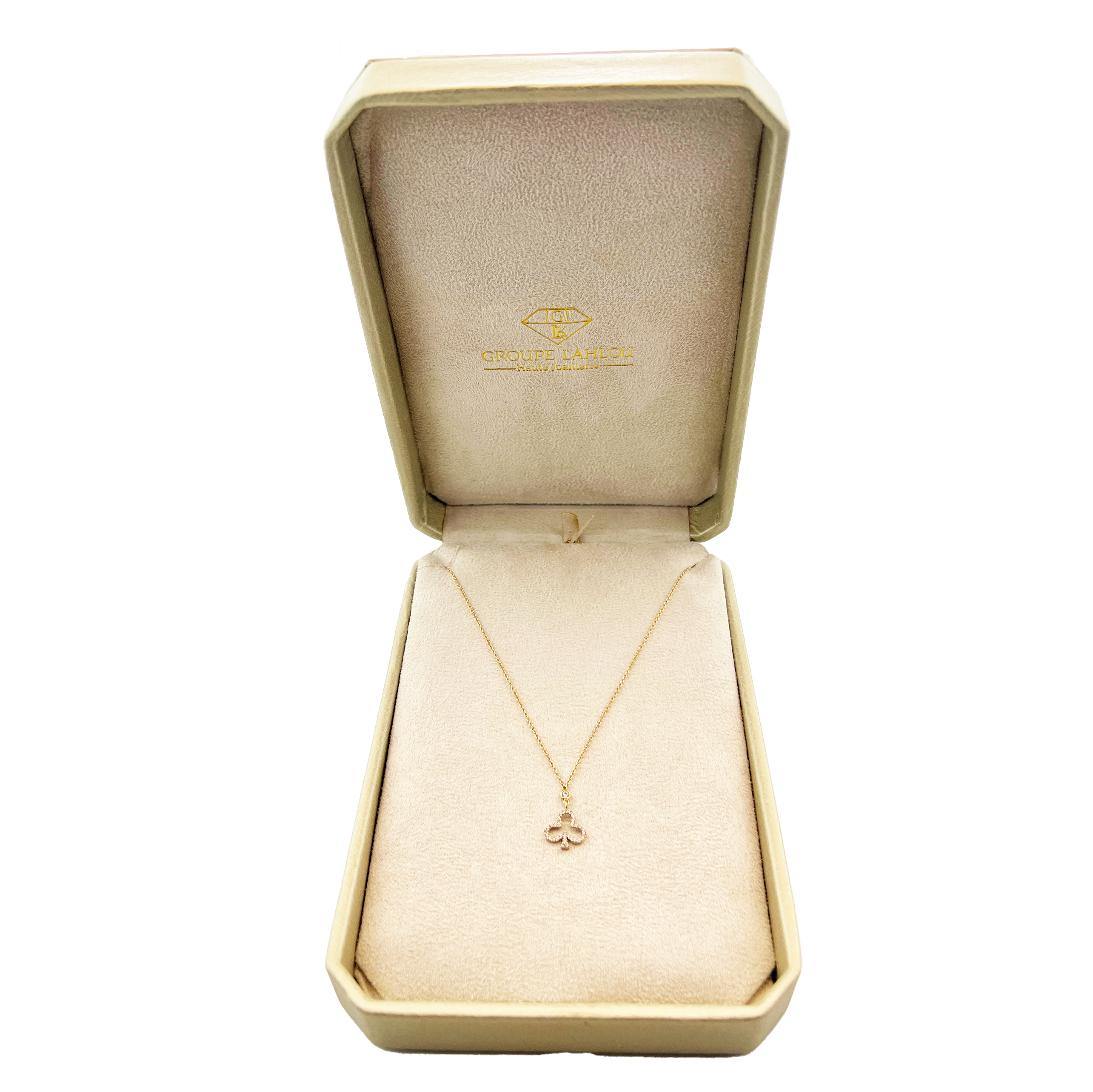 Chaîne Femme Or Rose 18K & Pendentif Trèfle – Porte-bonheur Scintillant, Chic & Délicat. thumbnail 2