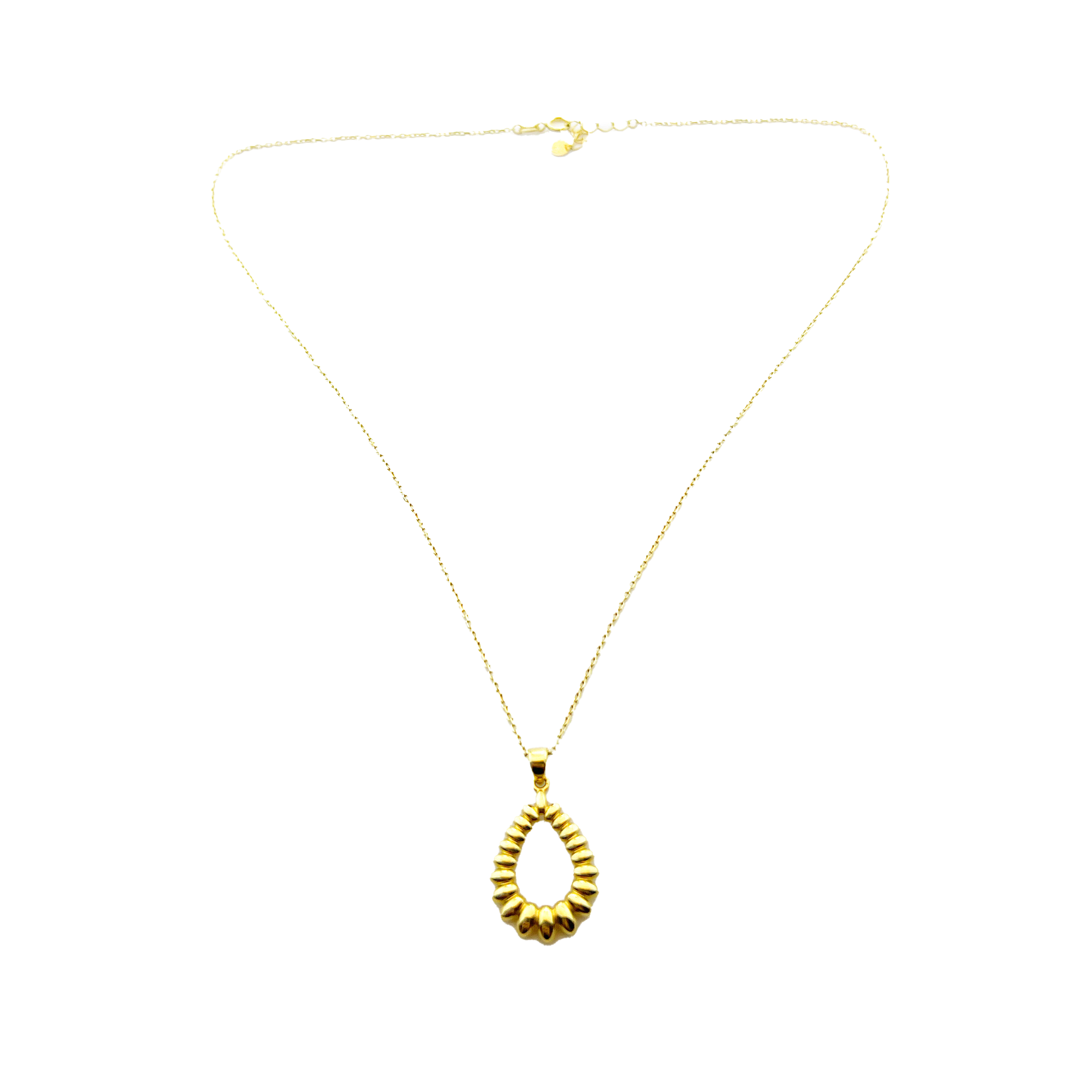Chaîne Femme Or Jaune 18K & Pendentif Goutte – Élégance Moderne & Discrète.
