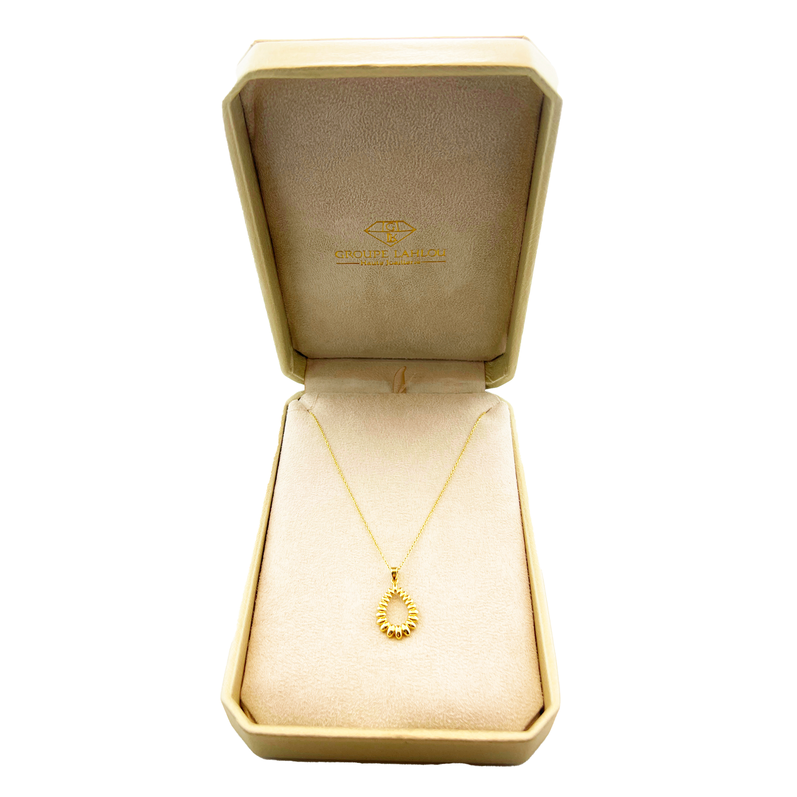 Chaîne Femme Or Jaune 18K & Pendentif Goutte – Élégance Moderne & Discrète.