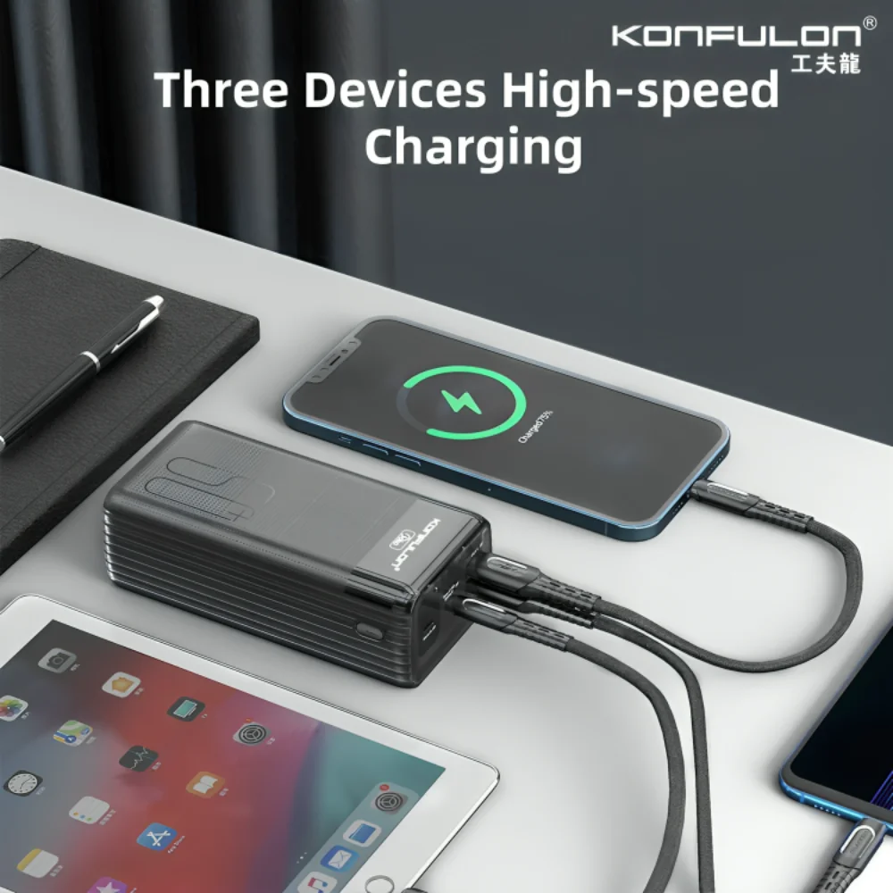 Pack A24Q Power Bank 50000 mAh + Cable Recci RTC-N22C USB vers USB-C thumbnail 3