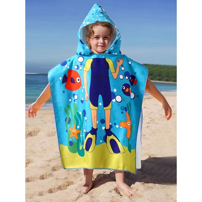 Serviette à Capuche Enfant Plongeur – Ultra Douce & Absorbante – 3 à 10 Ans thumbnail 3