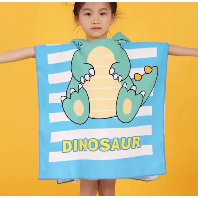 Serviette à Capuche Enfant Dinosaure – Douce & Absorbante – 3 à 10 Ans thumbnail 4