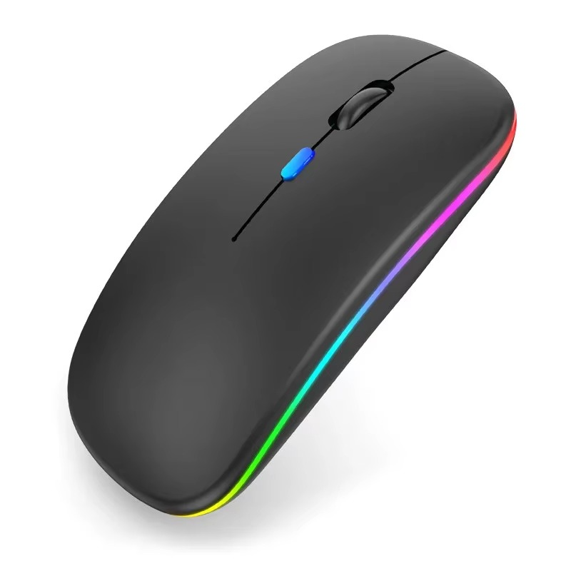 Souris sans fil Rechargeable silencieuse rétro-éclairée par LED souris ordinateur portable souris 2.4Ghz récepteur Bluetooth double Mode souris optique thumbnail 6