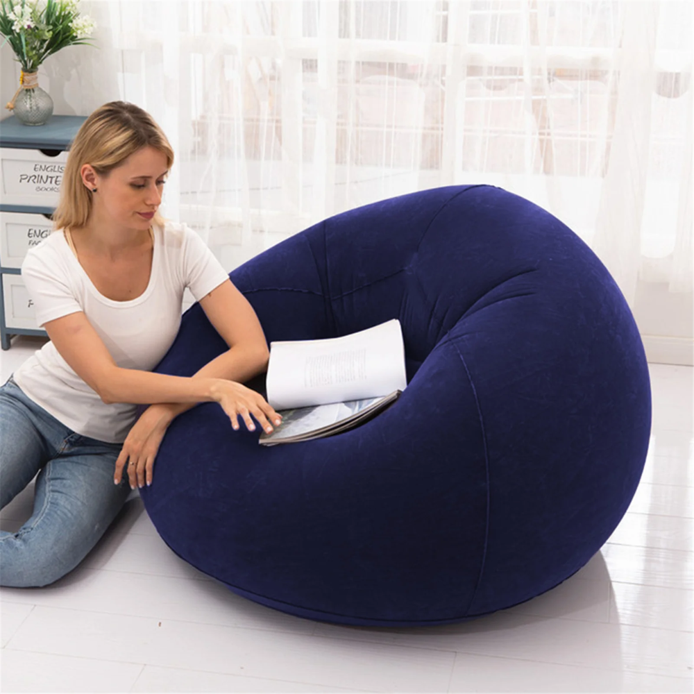 Canape gonflable pliable, decontracte et confortable- couleur aleatoire thumbnail 4