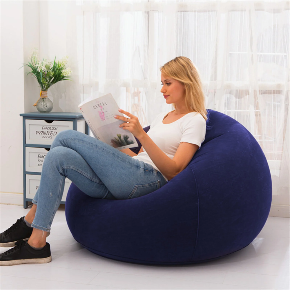 Canape gonflable pliable, decontracte et confortable- couleur aleatoire thumbnail 5