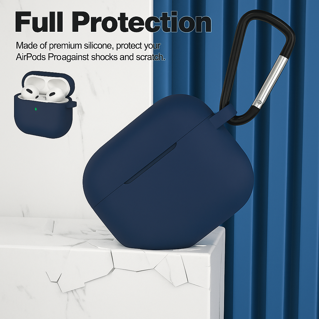 Coque en Silicone pour AirPods 3 Bleu– Protection Élégante et Fiable thumbnail 3