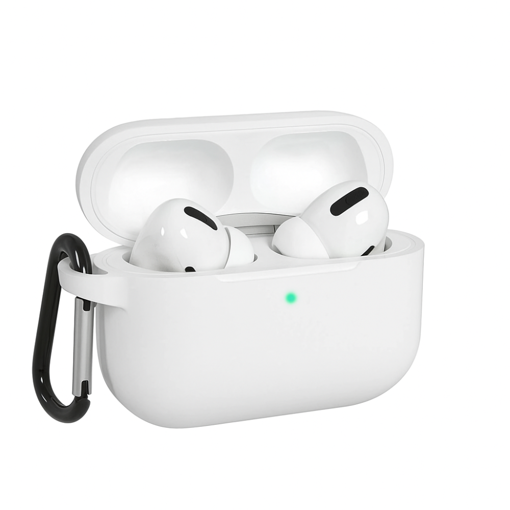 Coque Silicone blanc Compatible avec AirPods Pro 2ème Génération thumbnail 1