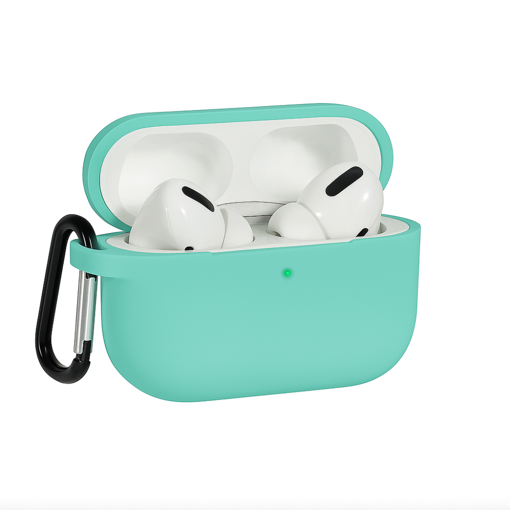 Coque Silicone bleu sarcelle Compatible avec AirPods Pro 2ème Génération thumbnail 1