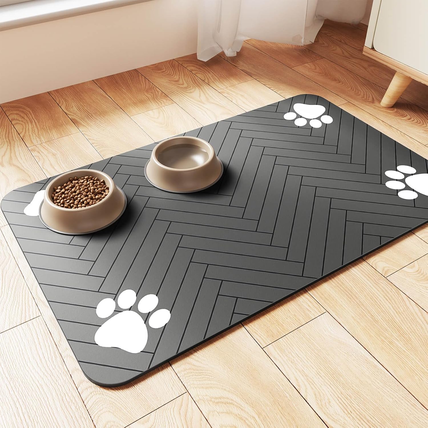 Tapis D’alimentation pour Chat et Chien – Absorbant, Imperméable & Antidérapant thumbnail 1