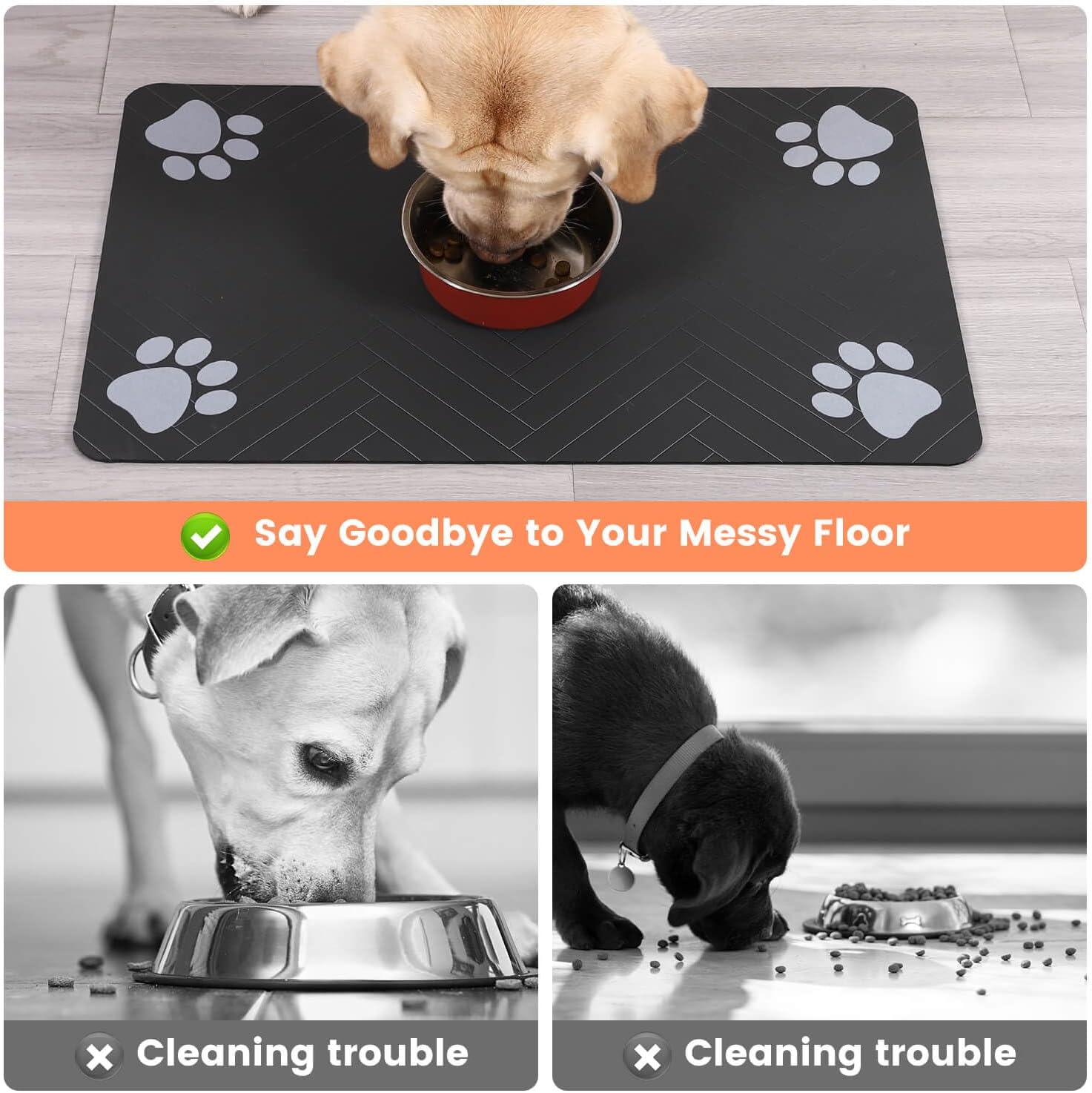 Tapis D’alimentation pour Chat et Chien – Absorbant, Imperméable & Antidérapant thumbnail 2