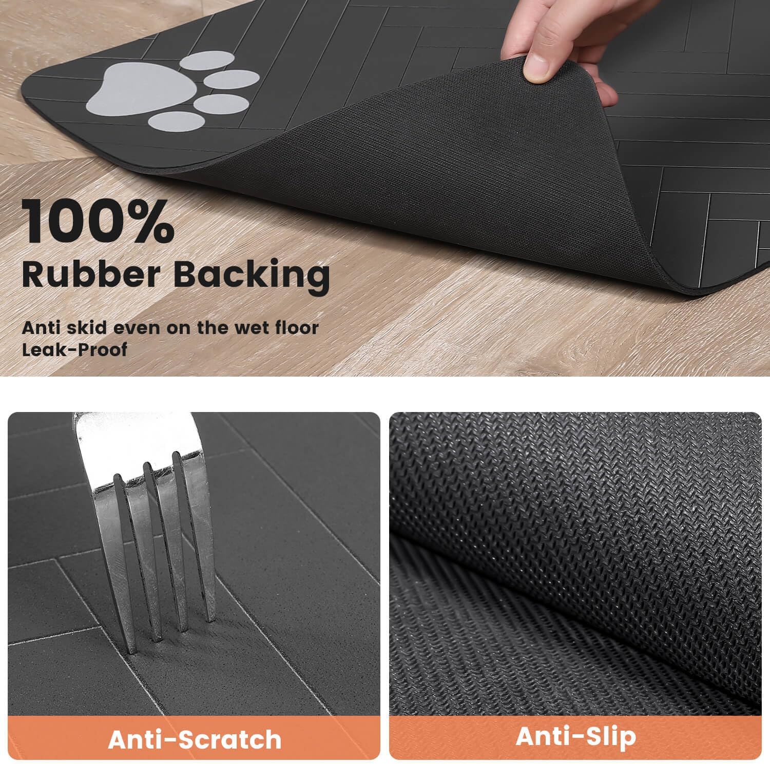 Tapis D’alimentation pour Chat et Chien – Absorbant, Imperméable & Antidérapant thumbnail 3