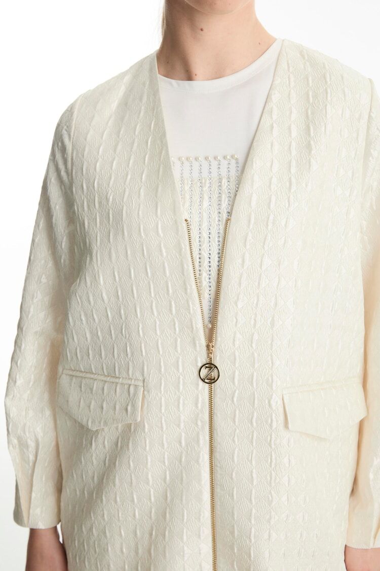 Ensemble haut intérieur jacquard et veste thumbnail 5