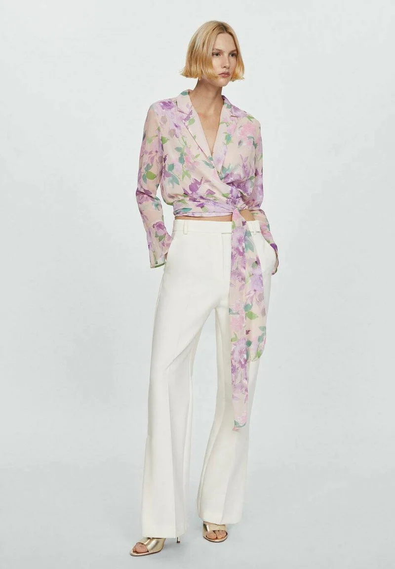 Chemisier Croisé à Imprimé Floral