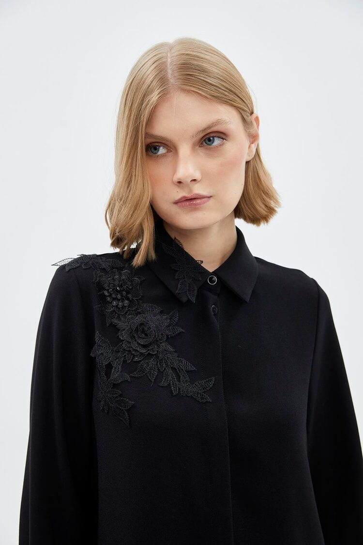 Chemise à Manches Longues à Motifs Floraux thumbnail 5