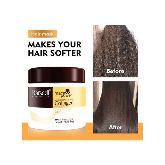 Masque Collagène Traitement Capillaire Réparateur Profond Revitalisant Huile D'argan