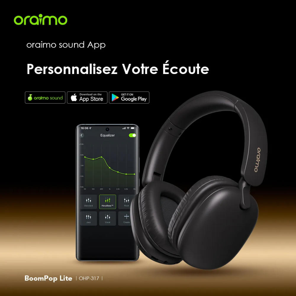 Boompop Lite – Casque Sans Fil avec Enc Son Puissant & Confort Absolu + Cable Auxiliaire Gratuit thumbnail 4