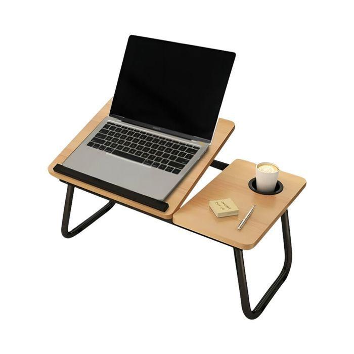 Table de Lit Portable, avec Porte Gobelet - Couleur aleatoire