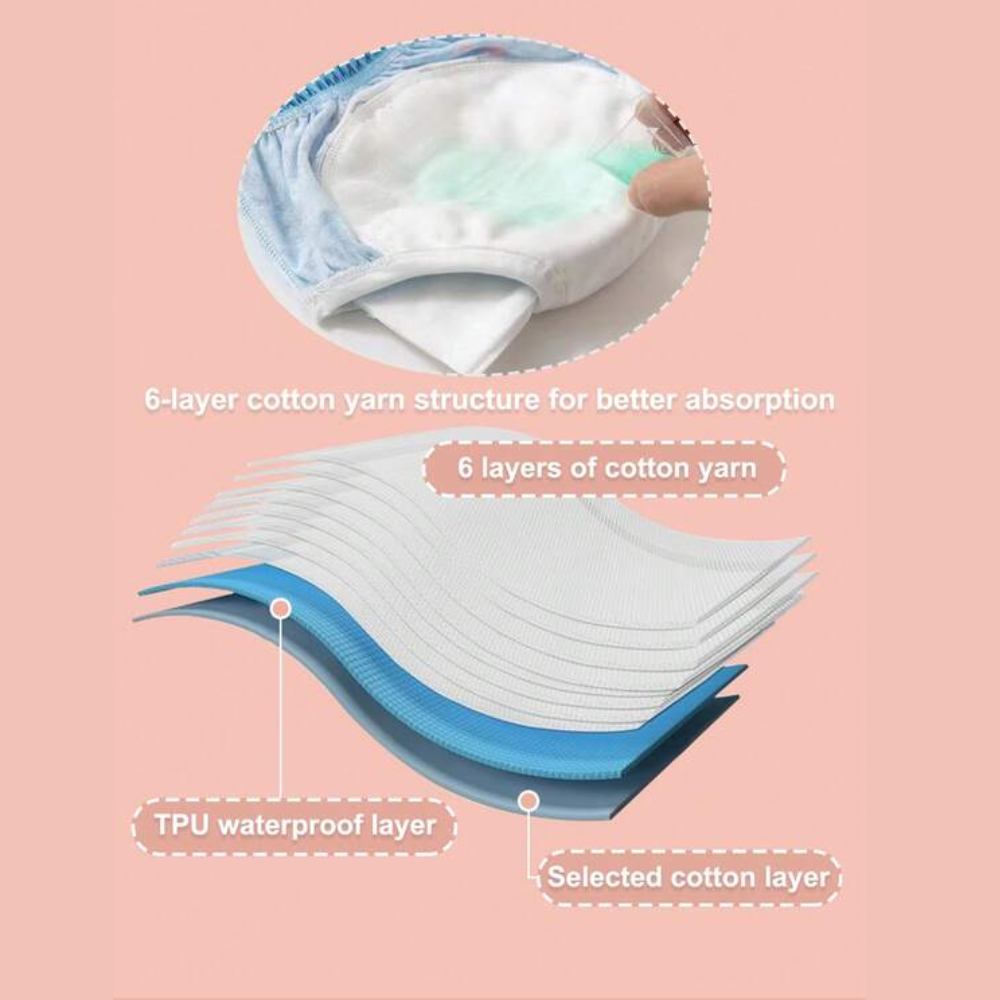 Pack de 4 culottes d’apprentissage lavables – Motifs animaux – Enfant 5 ans (100  cm) thumbnail 3