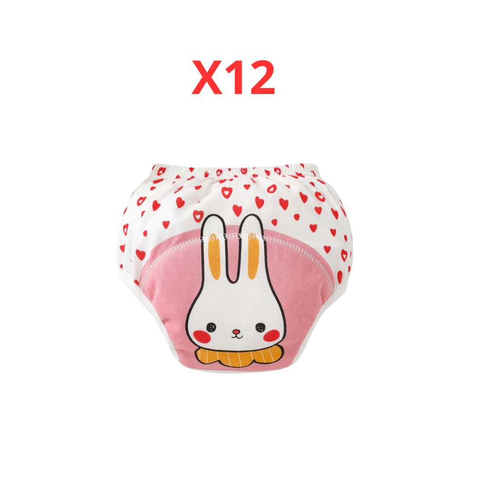 Pack De 12 Culottes D’apprentissage Lavables – Motifs Animaux – Enfant 5 Ans (100 Cm)